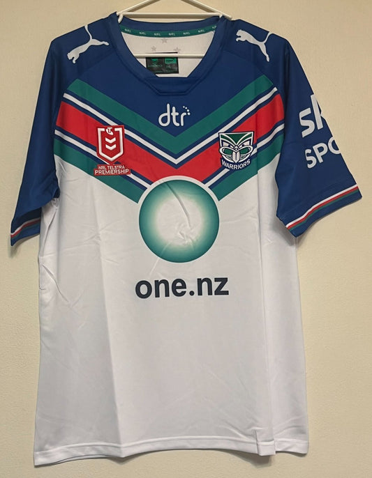 NEW ZEALAND WARRIORS WHITE AWAY NRL JERSEY