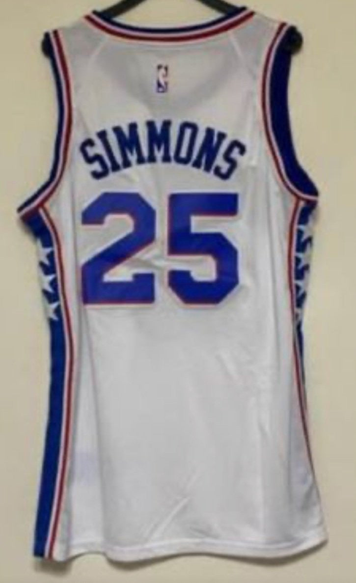 SIMMONS 76ERS ADULT WHITE JERSEY