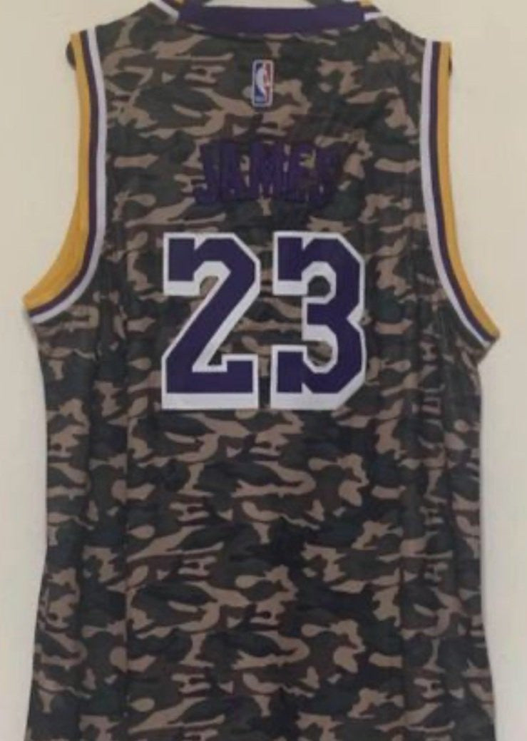 LEBRON JAMES LAKERS CAMO 23 JERSEY