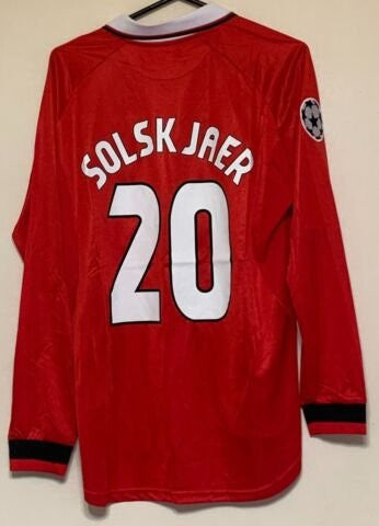 SOLSKJAER 1999 MAN U LONG SLEEVE CHAMPIONS LEAGUE JERSEY