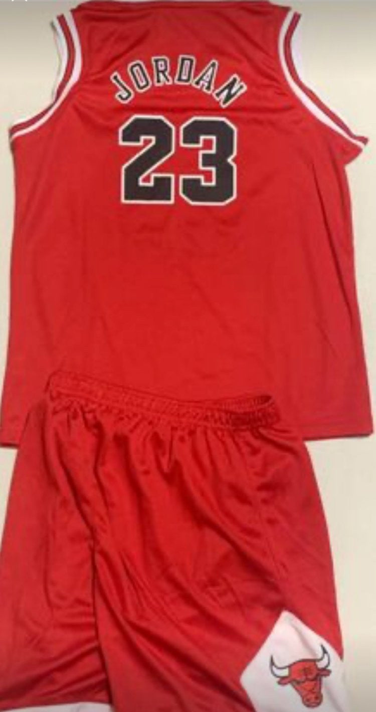 JORDAN BULLS 23 NBA RED KIDS SET
