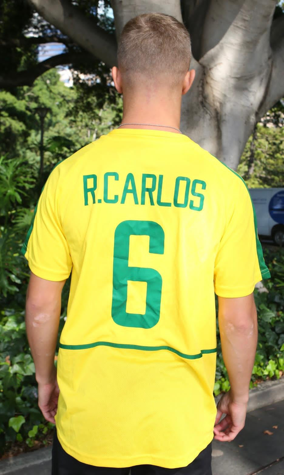 ROBERTO CARLOS 2002 BRAZIL JERSEY
