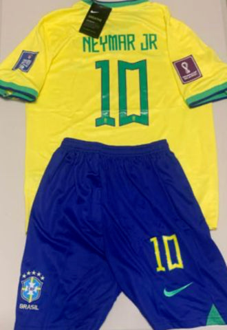 BRAZIL NEYMAR WORLD CUP 22 KIDS SET