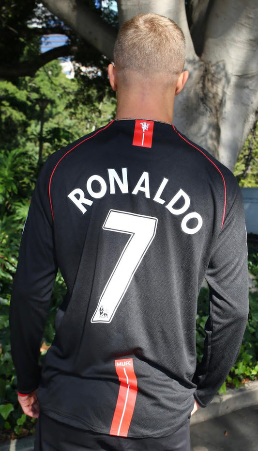 CRISTIANO RONALDO 7 MAN UNITED 07/08 BLACK LONG SLEEVE JERSEY