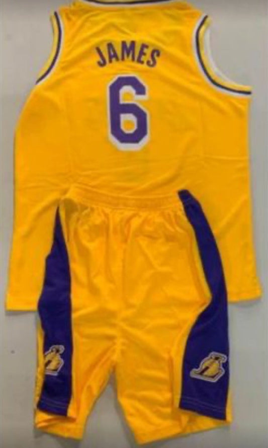 LEBRON JAMES 6 NBA YELLOW KIDS SETS