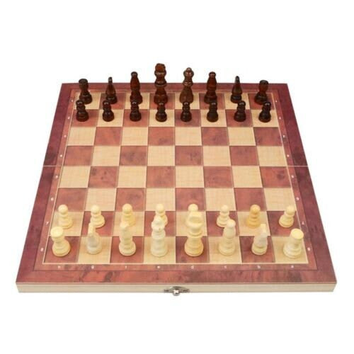 Chess /checkers /backgammon 3 In 1 Very High Qaulity Wooden Board Set