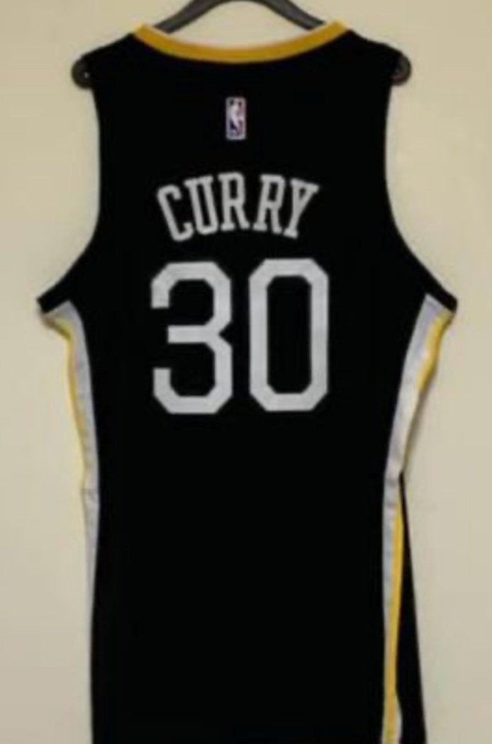 CURRY 30 GOLDEN STARE WARRIORS BLACK JERSEY