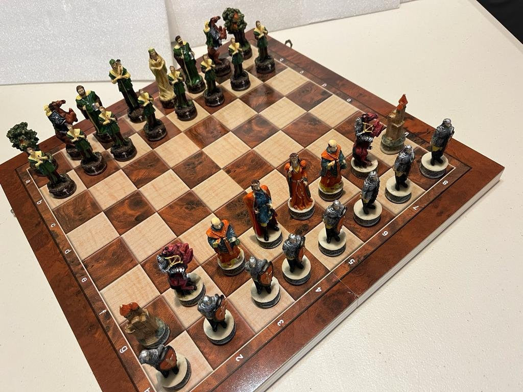Robin Hood Handcrafted Chess Set WITH WOODEN BOARD